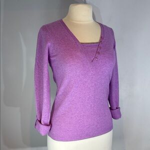 La Perla Openspace purple wool-blend sweater with button detail size IT42/US6